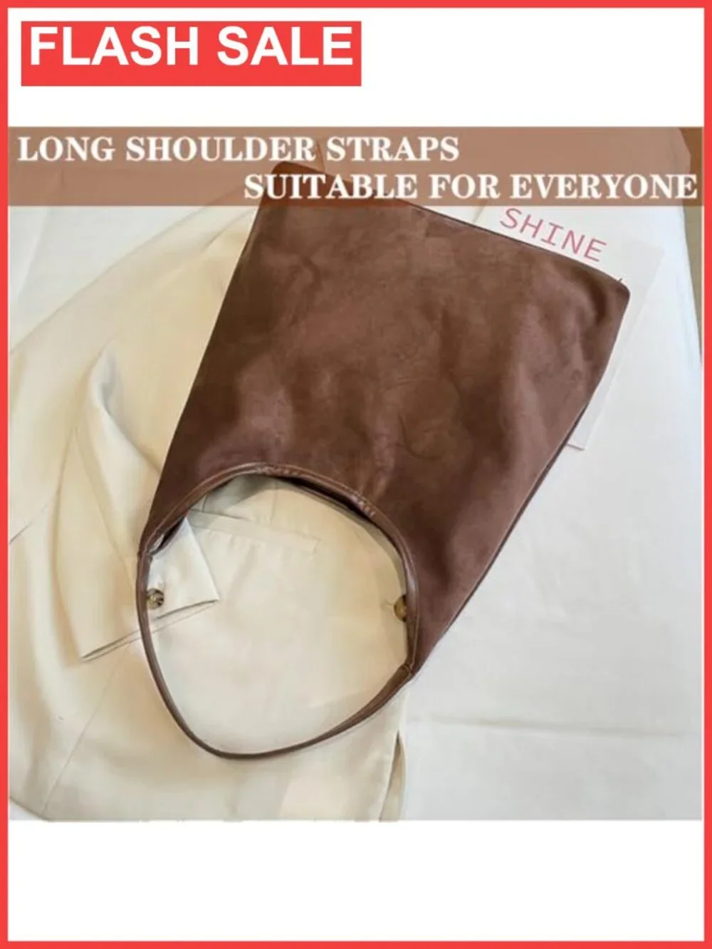 Soft Suede Slouchy Hobo Bag Shoulder Tote for Women